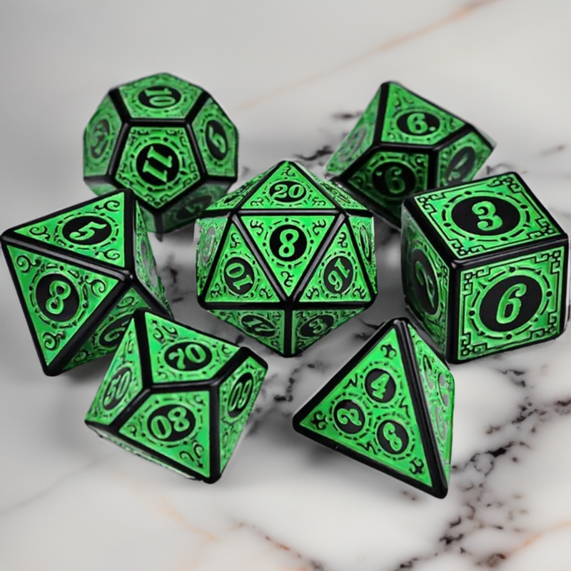 Dice Tray & Storage Case - Holds Up To 115 RPG Dice, Green D&D Dice Tray Only By CASEMATIX